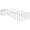 vidaXL Hundezwinger Silbern 13,31 m&sup2; Stahl