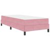 vidaXL Boxspringbett mit Matratze Rosa 80 x 220 cm Stoff