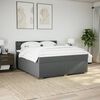 vidaXL Boxspringbett mit Matratze Dunkelgrau 180x200 cm Stoff