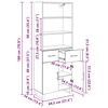 vidaXL Highboard Altholz 69,5 x 34 x 180 cm Holzwerkstoff
