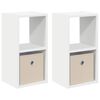 vidaXL Nachttisch 2 stk. Wei&szlig; 25,5 x 22 x 49,5 cm Holzwerkstoff