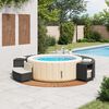 vidaXL Whirlpool-Umrandung Schwarz Poly-Rattan und Massivholz Akazie