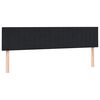 vidaXL Boxspringbett mit Matratzen Schwarz 180x220 cm Samt