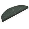 vidaXL Stufenmatten Selbstklebend 15 Stk. 56x17x3 cm Grün Halbrund