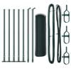 vidaXL Sechseckzaun mit Betonsockel 10 x 0,6 m PVC-beschichteter Stahl