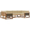 vidaXL Outdoor-Sofagarnitur mit Kissen 6 pcs Natur und Beige
