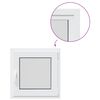 vidaXL Kellerfenster Innenseite Farbe Wei&szlig; RISOR 55 x 55 cm