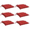 vidaXL Palettenkissen 6 Stk. Rot 50x50x7 cm Oxford-Gewebe