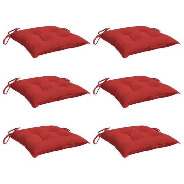 vidaXL Palettenkissen 6 Stk. Rot 50x50x7 cm Oxford-Gewebe