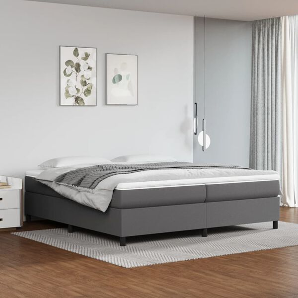 vidaXL Boxspringbettgestell Grau 200x200 cm Kunstleder