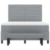 vidaXL Boxspringbett mit Kopfteil Hellgrau 140 x 190 cm Stoff
