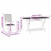 vidaXL Garten Essgruppe 5 pcs Grau Massivholz Akazie