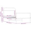 vidaXL Bettgestell ohne Matratze 100x200 cm Sonoma-Eiche Holzwerkstoff