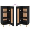 vidaXL Sideboard Schwarz 34,5x34x90 cm Holzwerkstoff
