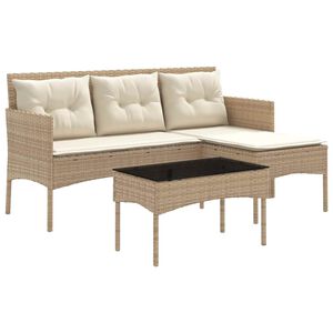 vidaXL Gartensofa-set 2 Stk. Poly-Rattan