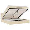 vidaXL Ottoman-Bett mit Matratzen & LEDs Creme 200x200 cm Stoff