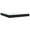 vidaXL Boxspringbett mit Matratze Schwarz 180x200 cm Samt