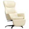 vidaXL Relaxsessel mit Fu&szlig;teil Creme Kunstleder