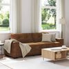 vidaXL 3-Sitzer-Sofa Braun 180 cm Kunstleder