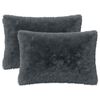 vidaXL Kissen mit Kissen HEERLEN 2 Stk. Anthrazit PV Fleece