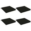 vidaXL Sitzkissen SOEST 4 stk. 100 % Polyester Schwarz 60 x 60 x 7 cm