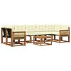 vidaXL Outdoor-Sofagarnitur 8 stk. Natur und Creme