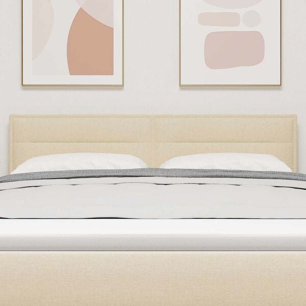 vidaXL Kopfteil Creme 144 cm Stoff