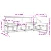 vidaXL Outdoor-Sofagarnitur 5 pcs Natur und Creme Massivholz Akazie