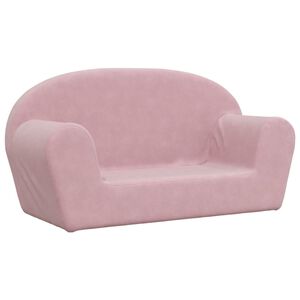 vidaXL Kindersofa 2-Sitzer Rosa Weich Pl&uuml;sch