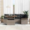 vidaXL Garten-Sofa-Set mit Kissen 6 pcs Grau