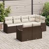 vidaXL Gartensofa-set Braun Poly-Rattan