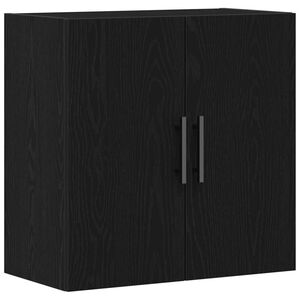 vidaXL Wandschrank Wandmontiert Schwarz Eichen-Optik 60 x 31,5 x 60 cm