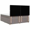 vidaXL Boxspringbett mit Matratze Taupe 200x200 cm Stoff