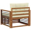 vidaXL Outdoor-Sofagarnitur Massives Akazienholz und Polyester Natur