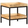 vidaXL Beistelltisch mit Regal Braun 45 x 45 x 45 cm Massivholz Mango