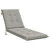 vidaXL Sonnenliege Kissen GEMERT 100 % Polyester Grau 190 x 50 x 9 cm