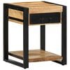 vidaXL Beistelltisch 40x40x50 cm Raues Massivholz Mango