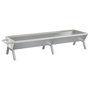 vidaXL Grill Silbern 158x42x31 cm Edelstahl