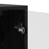 vidaXL Highboard 2 pcs Schwarz Eichen-Optik 68 x 37 x 142 cm