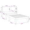 vidaXL 2-tlg. Garten-Lounge-Set mit Auflagen Massivholz Akazie