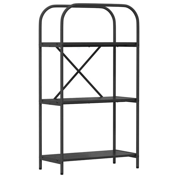 vidaXL B&uuml;cherregal Schwarz Eichen-Optik 60 x 30 x 109 cm Holzwerkstoff