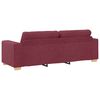 vidaXL Sofa 3 pcs Wind Rot Leinenmischgewebe