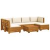vidaXL 7 stk. Outdoor-Sofagarnitur Massivholz Akazie Braun