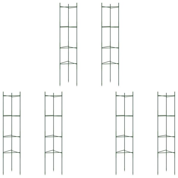 vidaXL Tomatenk&auml;fige 6 Stk. 154 cm Stahl und PP