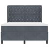 vidaXL Boxspringbett mit Matratze Dunkelgrau 190 x 140 cm Samt
