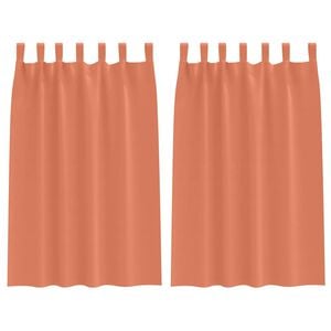 vidaXL Verdunkelungs-Vorh&auml;nge mit Ringen 2 stk. Terrakotta Polyester
