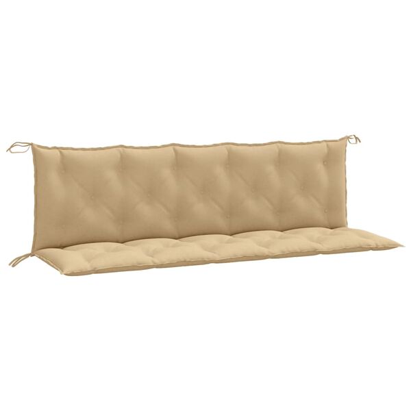 vidaXL Gartenbank-Auflagen 2 Stk. Melange Beige 180x50x7 cm Stoff