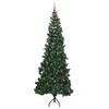 vidaXL Eckiger k&uuml;nstlicher Weihnachtsbaum Gr&uuml;n 240 cm PVC und Metall