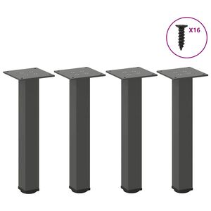 vidaXL Couchtischbeine 4 Stk. Anthrazit 30-32 cm Stahl