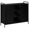vidaXL Sideboard Schwarz Eichen-Optik 97 x 33 x 81 cm Holzwerkstoff